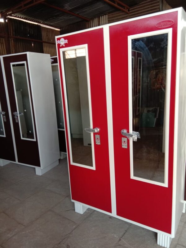Metal Double Door Cupboard with Locking System (Powder Coated - Brown 72 X 36 X 19 Inch) (Copy) - Image 3